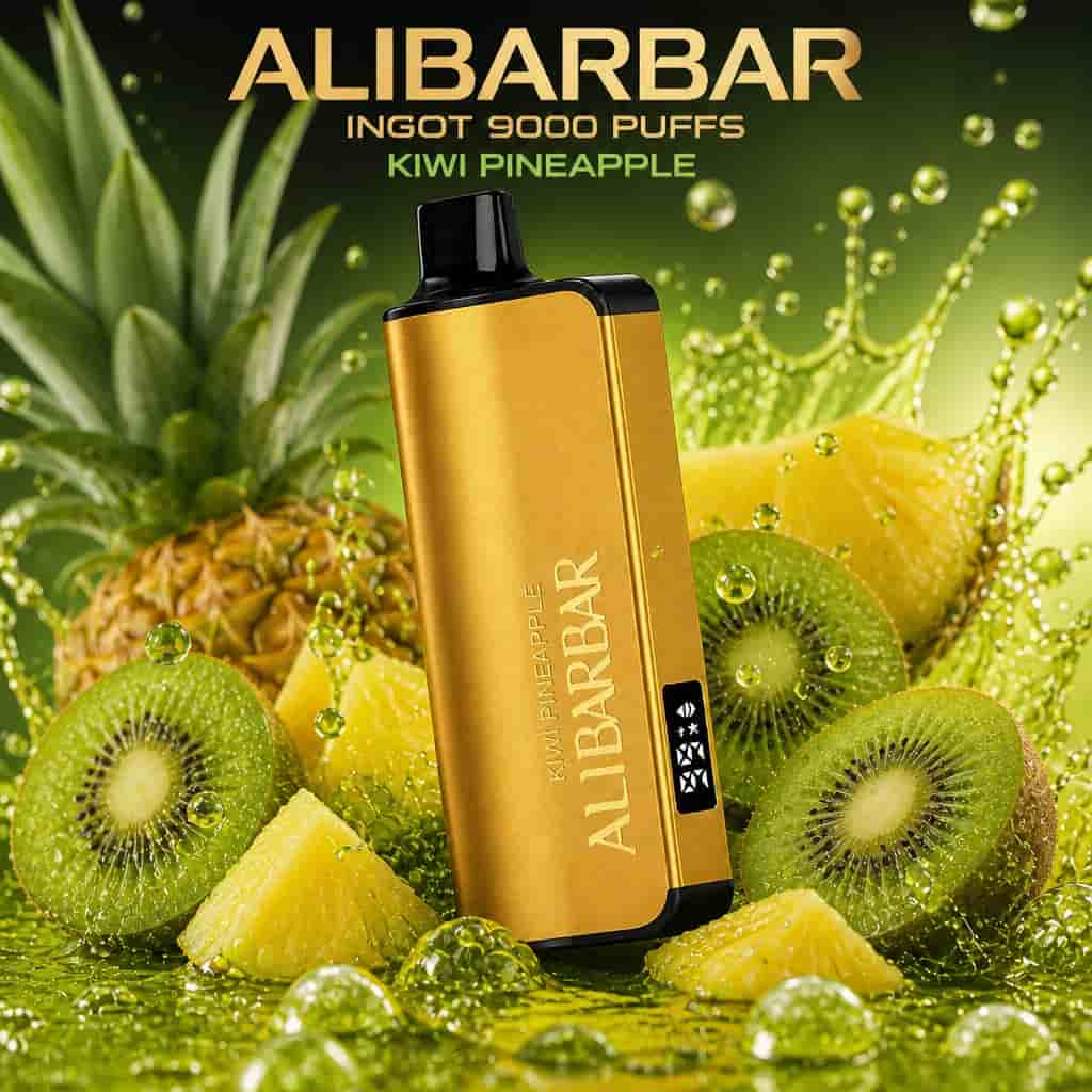 ALIBARBAR INGOT 9000 PUFFS-Kiwi pineapple
